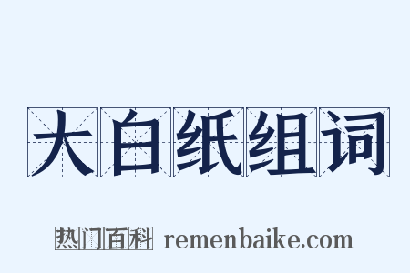 大白纸组词是什么意思的图片